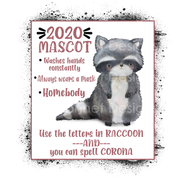 2020 mascot raccoon