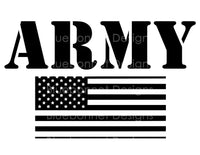 ARMY black us flag