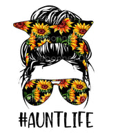 AUNT life sunflower print