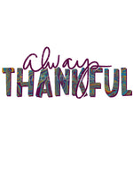 Always thankful