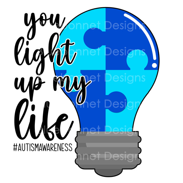 Autism Awareness light up my life