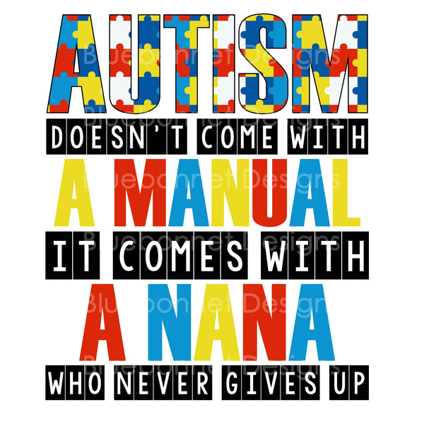 Autism no manual nana never gives up