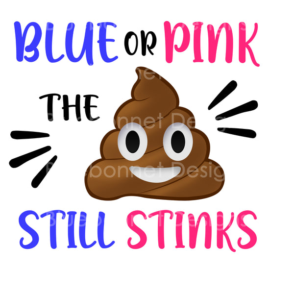 BLUE OR PINK Poop emoji announcement