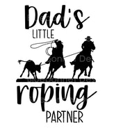 Daddy's little roping partner