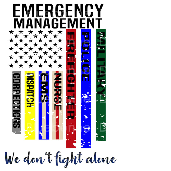 First Responders Flag EMERGENCY MANAGEMENT
