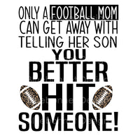 Football mom hit someone leopard balls blk