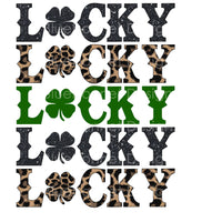 LUCKY blk glitter leopard green