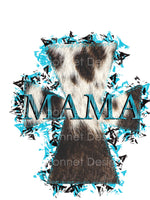 Mama turquoise cowhide cross