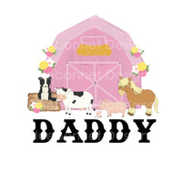 Pink barn daddy birthday set