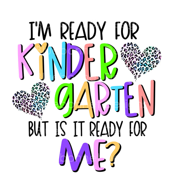 Ready for kindergarten girl