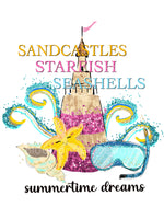 Sandcastles Starfish Seashells