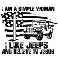 Simple Woman Jeeps and Jesus blk