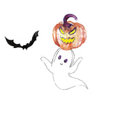 Bat ghost pumpkin