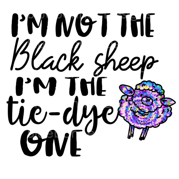 Black sheep tie dye one