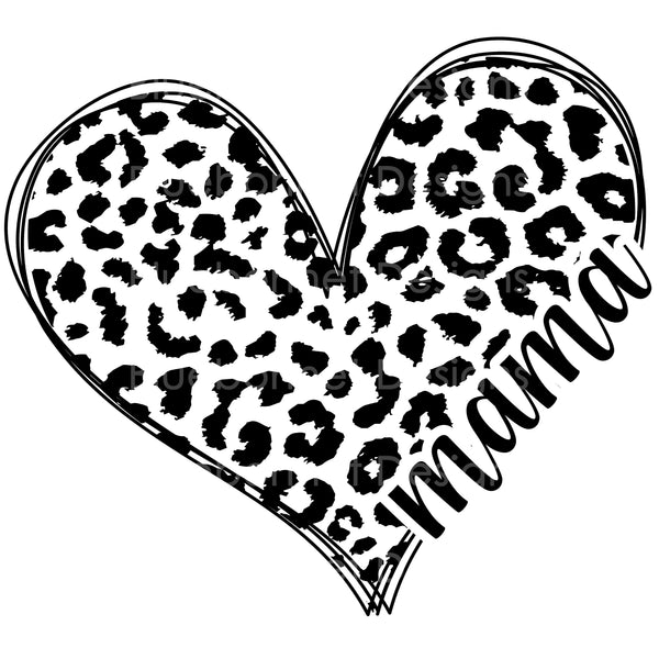 Black leopard heart mama