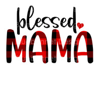 Blessed mama plaid