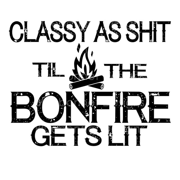 Classy til bonfire lit all black