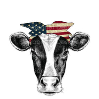 Cow with american bandana