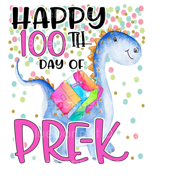 Dino girly 100th day prek