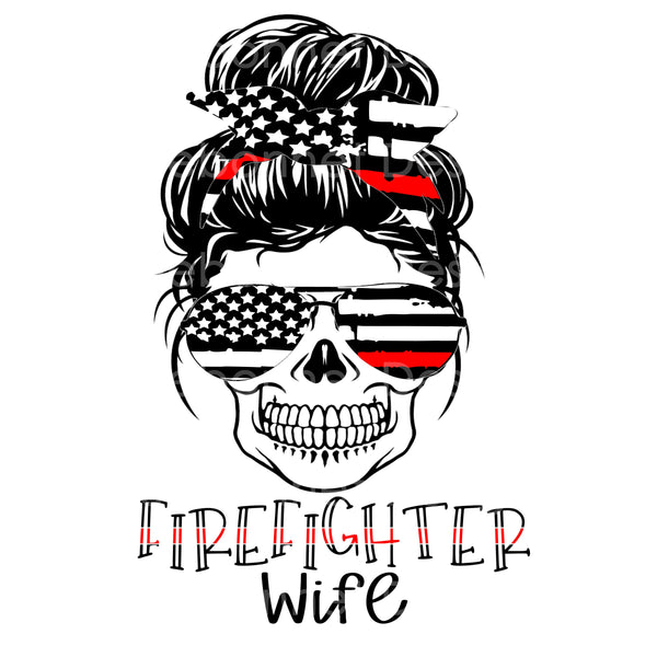 Firefighter wife skull
