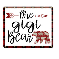 Gigi bear plaid frame