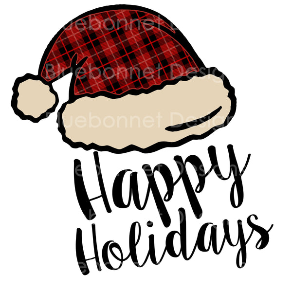 Happy holidays santa hat