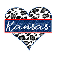 Kansas Leopard Heart - Blue