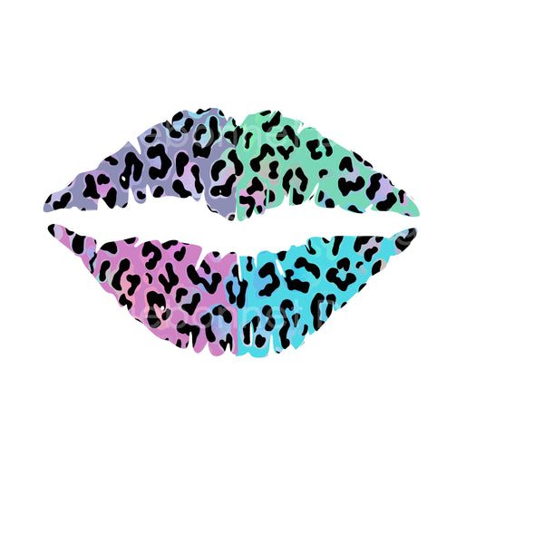 Leopard multicolor lips
