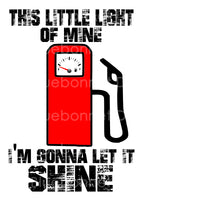 Little light of mine gas pump red grunge
