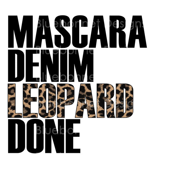 Mascara denim leopard done