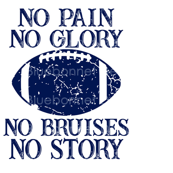 No pain no glory no bruises no story