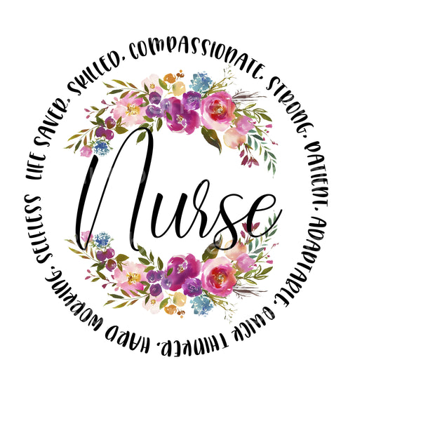 Nurse definition words round floral