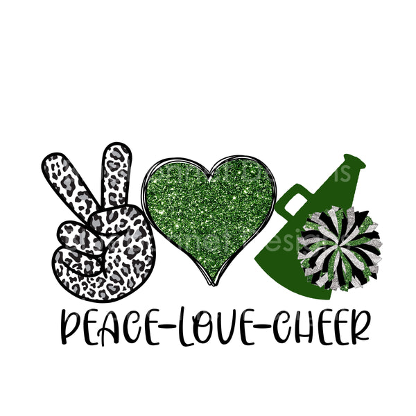 Peace love cheer green