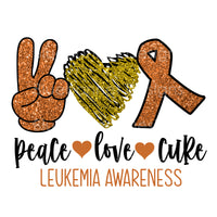 Peace love cure luekemia awareness