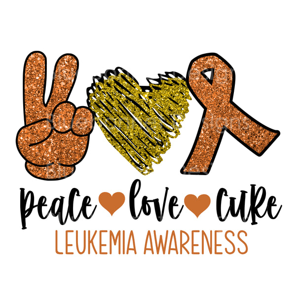 Peace love cure luekemia awareness