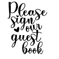 Please sign our guest book