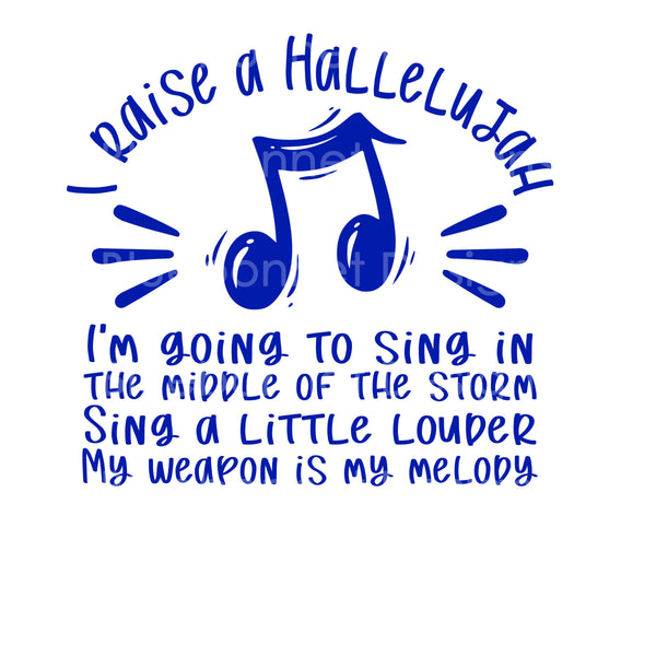 Raise a hallelujah music note