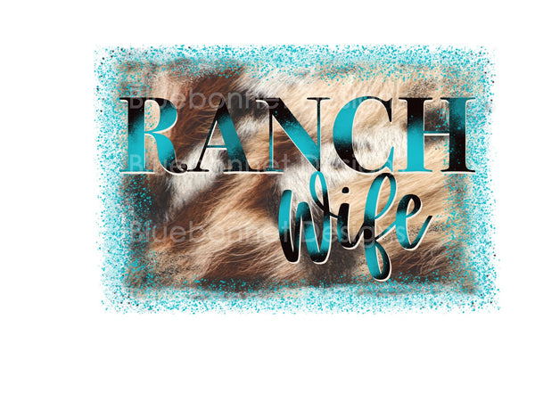 Ranch wife cowhide square
