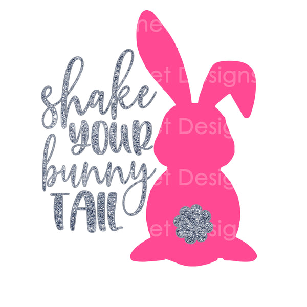 Shake your bunny tail pink silver