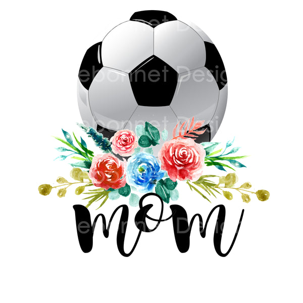 Soccer ball mom flowers