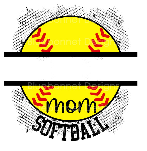 Softball mom split customizable