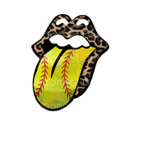 Softball tongue leopard mouth