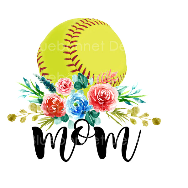 Softball floral mom