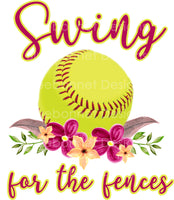 Softball swing for the fences