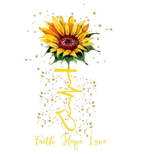 Sunflower faith hope love