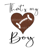 That's my boy football heart