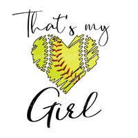 That's my girl softball heart