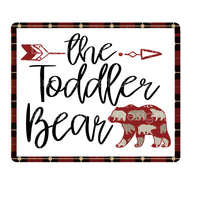 The toddler bear plaid frame