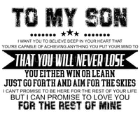 To my son win or learn