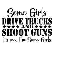 Truck driving shoot guns some girls